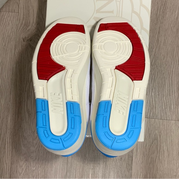 Nike Air Jordan 2 Low Retro UNC to Chicago Women 7 White Blue Red DX4401-164 NEW - Picture 5 of 10